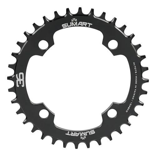 Monoplato De Cadena Redondo Bicicleta Rcr104-36t Sumart Color Negro
