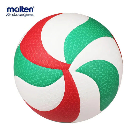 Pelota De Voley Molten V5m 5000 Nº 5 Color Blanco/verde/rojo Para Indoor