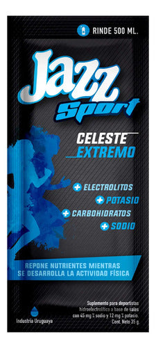 Caja X12 Bebida Polvo Isotónica Celeste Extremo Jazz Sport