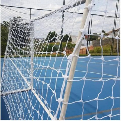 Redes Arco 4mm Fútbol 5/sala Y Handball 3,2x2,1m Uv Gismar Blanco