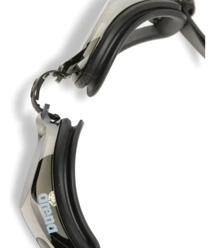Antiparras Arena Zoom X-fit Mirror Natacion Aguas Abiertas Color Silver Black Black