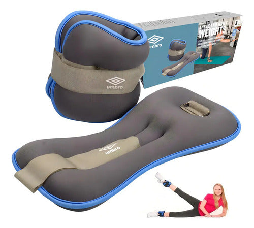 Tobi Pesas Umbro X2 Tobillera Velcro Entrenamiento Gimnasio Color Azul