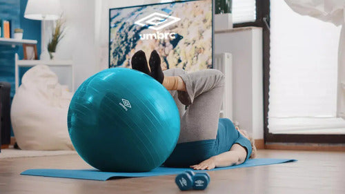 Pelota Pilates Fitball 75cm Yoga Profesional Umbro Color Azul