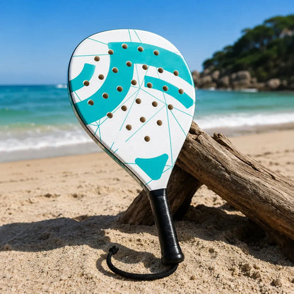 Paleta De Pádel Profesional Diseño Moderno Alto Rendimiento Blanca