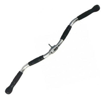 Barra W Polea Pecho Y Brazos Importada 76cm Rhino Plateado