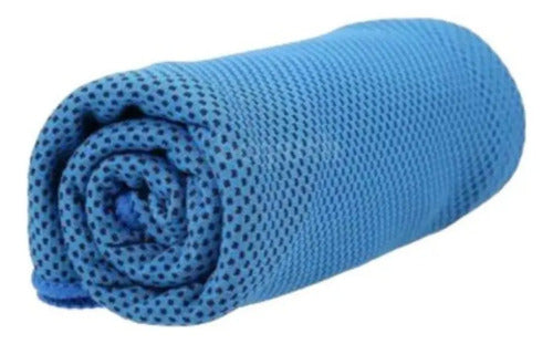 Toalla Refrescante Azul 30 × 80cm Gym Livepro Azul Lisa