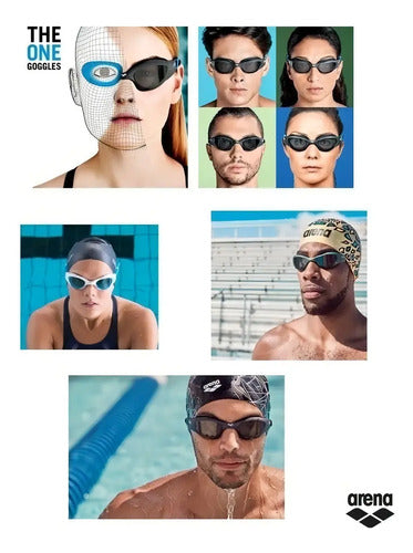 Goggles Arena The One Unisex Entrenamiento Inmediato Color Negro
