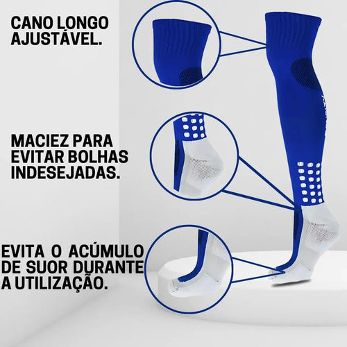 Matis De Fútbol Con Forma De Media Penalización, Extra Largas, Para Adultos, Color Azul, Blanco Y Negro Azul-blanca-negra 39-44