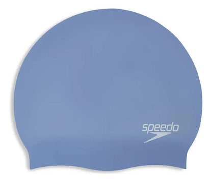 Gorra De Natación Speedo Para Pelo Largo Azul Acero Lisa U