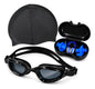 Set Natación Completo Gorra Silicona + Tapones Negro Liso M