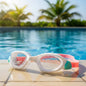 Antiparras Lentes Natación Niños Moaki Rua Pro Ajustables Rosa/blanco