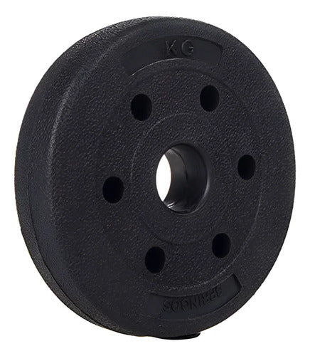Disco De Pesas 2 Kg Forrado Pvc Negro