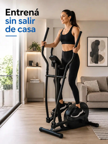 Bicicleta Elíptica Fitness Cardio Entrenamiento Hogar Gym Negro