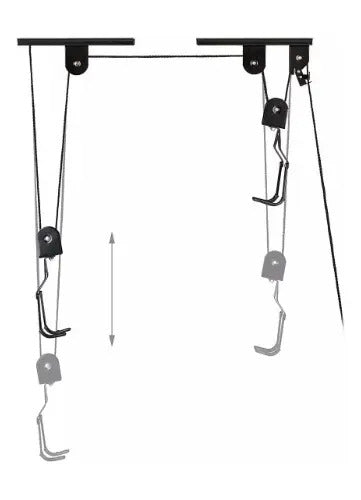 Soporte De Techo Colgar Bicicletas Tabla Surf Kayak Zuba Negro
