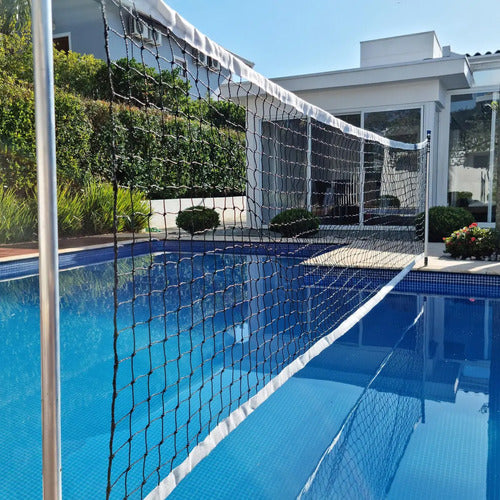 Red De Biribol Para Piscina, 5 Metros 2 Bandas Gismar Negro