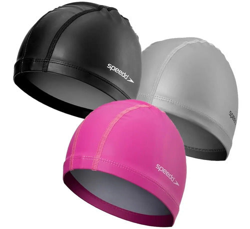 Gorro De Natacion Speedo Pace Textil Impermeable Piscina Color Negro