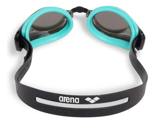 Lentes De Natación Adultos Arena Zoom X-fit Mirror Mmsports Turquoise Water Black 112
