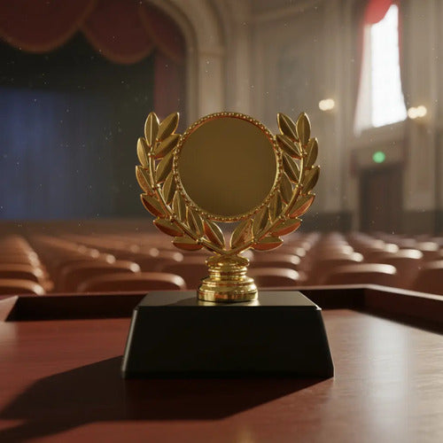 Copa Mini Laureles Trofeo Pequeño Decorativo Reconocimiento Dorado