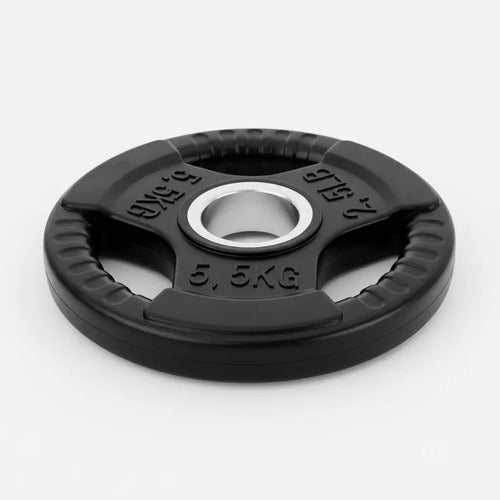 Disco Olímpico Fundición En Goma C/agarre 2.5kg - Rhino Negro