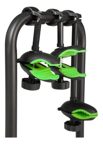 Rack Porta 3 Bicicletas Para Auto Enganche Trasero 2 Agarres Negro/verde
