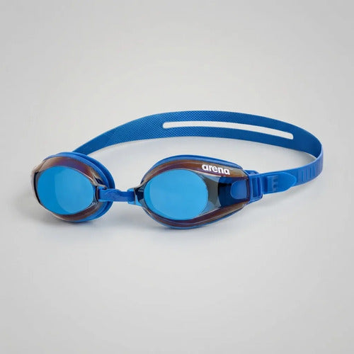 Lentes Natacion Arena Uv Zoom X-fit Mirror Espejado Azul Azul