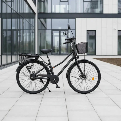 Bici Eléctrica Hiper Engine Metropolis Urbana Rodado 28 Gris Oscuro M