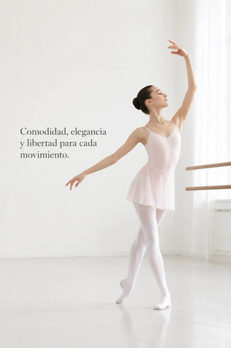 Media Ballet Danza Clásica Lycra Infantil Adulto Calidad Blanco Lisa S
