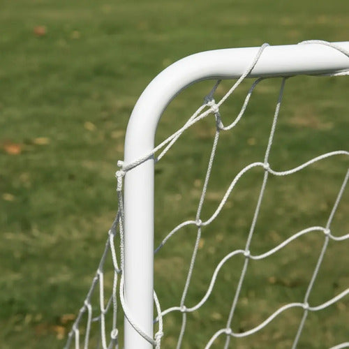 Arco De Fútbol Metálico 120x80 Cm Juego 2 Unid Resistente Blanco