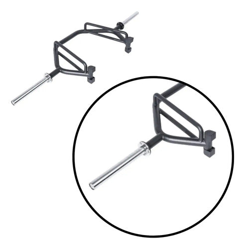 Barra Profesional Sentadilla Larga Hexagonal Livepro Negro
