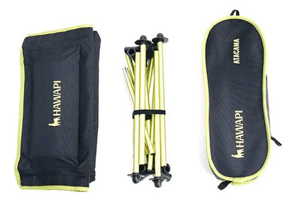 Silla De Camping Plegable De Aluminio Hawapi Atacama 125 Kg Preto/verde Limão