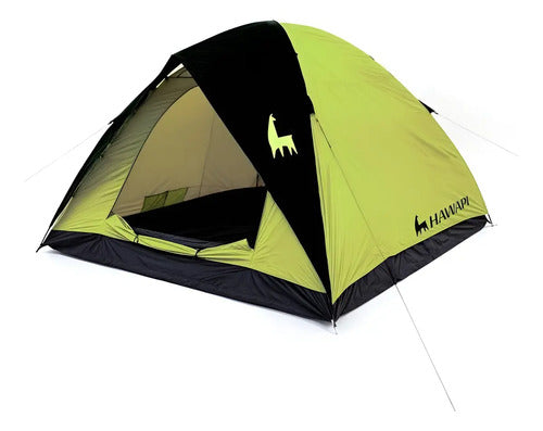 Carpa Camping Impermeable 4 Personas Ayllu Hawapi 1500mm Verde Claro