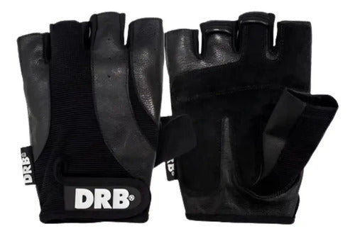 Guantes Force Fitness Drb Entrenamiento Gym Pesas Crossfit Color Negro Talle L Liso