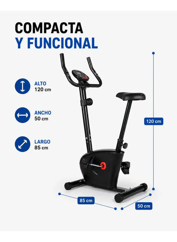 Bicicleta Ergométrica Pro Fitness Cardio Resistencia Negro Negro