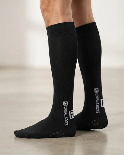 Combo Fs Medias Antideslizantes + Medias Sin Pie + Venda M&m Negro