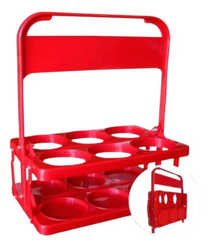 Canasto De Botella 6 Caramañolas Plegable Futbol Mmsports
