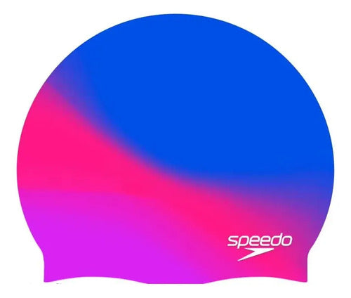Gorra De Natación Speedo Multicolor Para Niños Silicona Celeste Lisa Unico