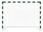 Par De Red 4mm Fútbol 5/sala Y Handball 3,2x2,1m Seda Gismar Blanco