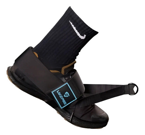 Tobillera Para Polea Máquina Gym Livepro Color Negro