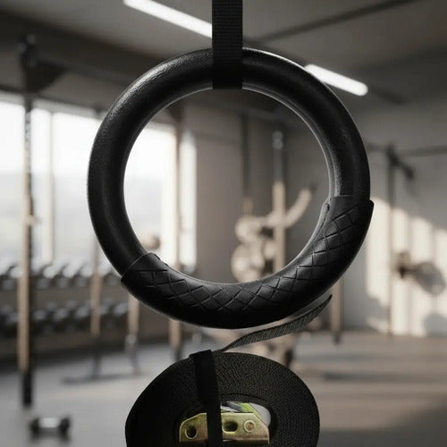 Anillas De Crossfit Knex Gimnasia Gimnasio Entrenamiento Negro
