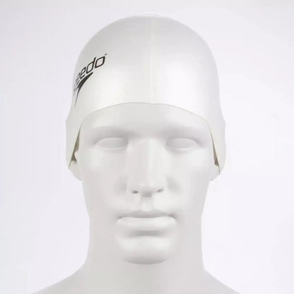 Gorro Natación Speedo Silicona Plain Flat Adulto Blanco Tamaño Único Liso Talle Único