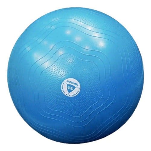 Pelota Pilates Fitball Pro 65cm Livepro Celeste