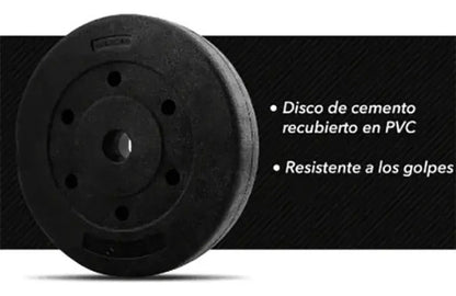Disco De Pesas 2 Kg Forrado Pvc Negro