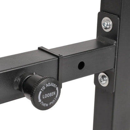 Soporte Barra Regulable Gym Rack Entrenamiento 118cm Negro