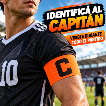 Brazalete Capitán Cinta Deportivo Con Velcro Ajustable Multicolor