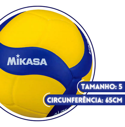 Pelota Volleyball Profesional 18 Paneles - Mikasa Amarillo Amarillo Y Azul