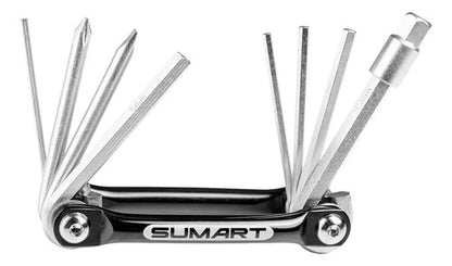 Multi Herramienta 9 Hexagonales Reparación Bicicleta-sumart Negro