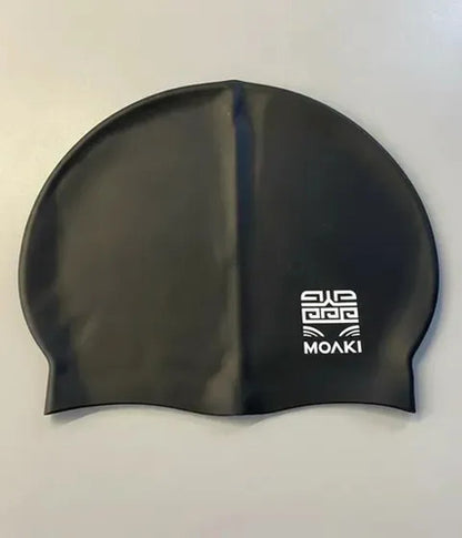 Gorra De Natación Moaki Kiroa Mini De Silicona Negra Negro Lisa Uni