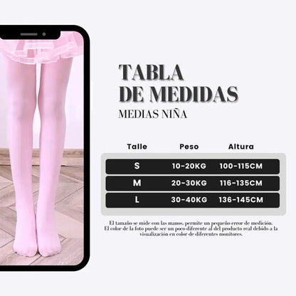 Medias Ballet Niña Rosadas