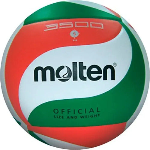 Balon Volleyball Voleibol Molten 3500 Tricolor #5 Verde/rojo/blanco