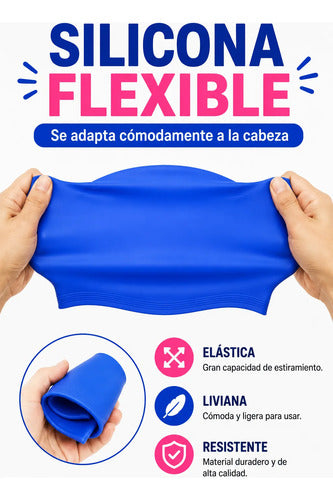 Pack X10 Gorras Natación Silicona Colores Surtidos Piscina Surtido Adulto